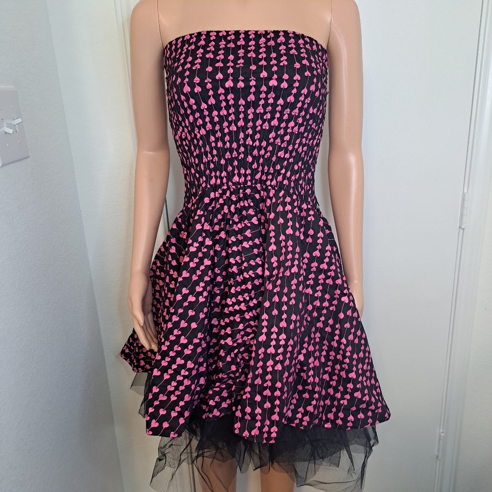 Dead Threads Alternative Black Pink Goth Scene Tulle Tutu Style Dress Sz M READ